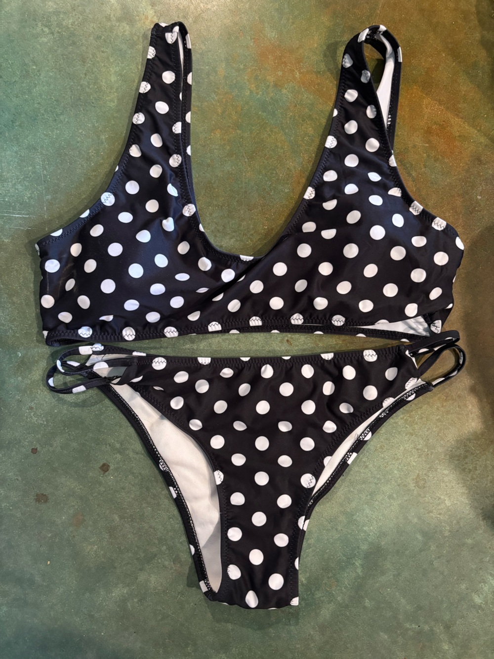 Black & White Polka Dot Bikini Set